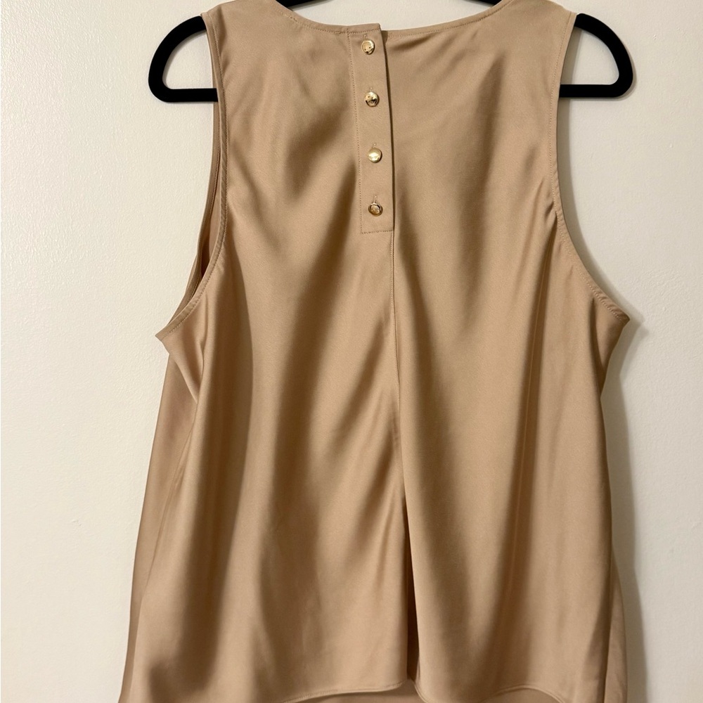 J. Crew Tan Button-Detail Blouse